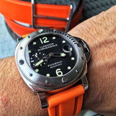 panerai luminor orange strap|officine panerai watch straps.